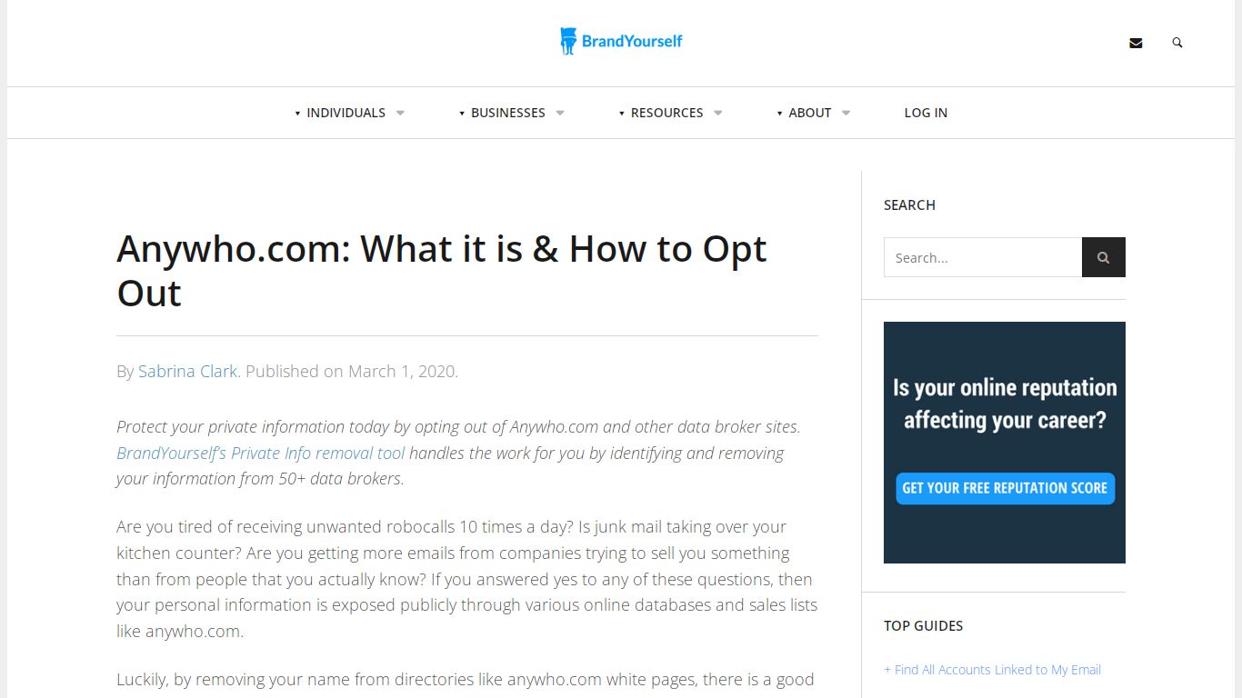 Anywho.com: What it is & How to Opt Out - BrandYourself